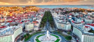 Lisbon Marquês de Pombal and Avenida da Liberdade